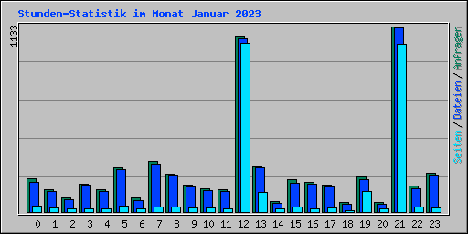 Stunden-Statistik im Monat Januar 2023